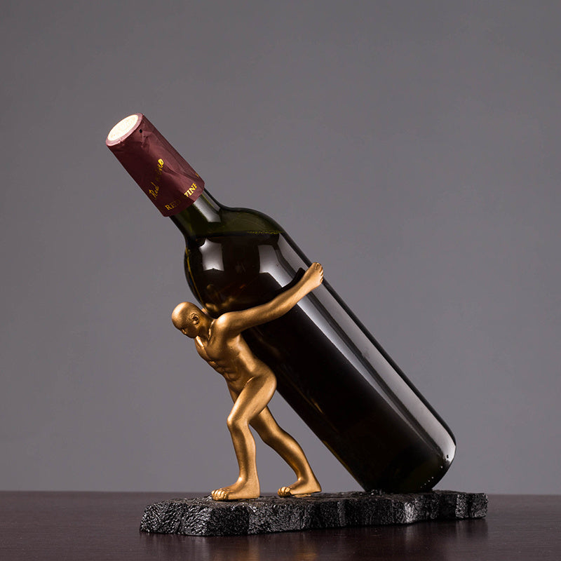 Golden Figurine Wine Rack