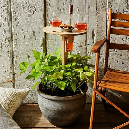 Fold-Flat Wooden Picnic Wine Table
