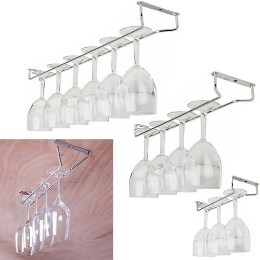 Stainless-Steel Wall Wine Glass Rack